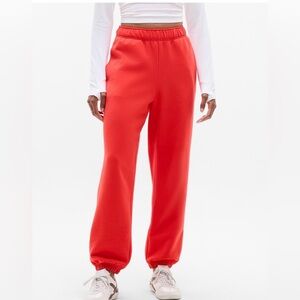 Athleta Forever Fleece Red Joggers